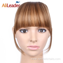 Blonde Hair Synthetic Clip On Hair Fringe Bangs